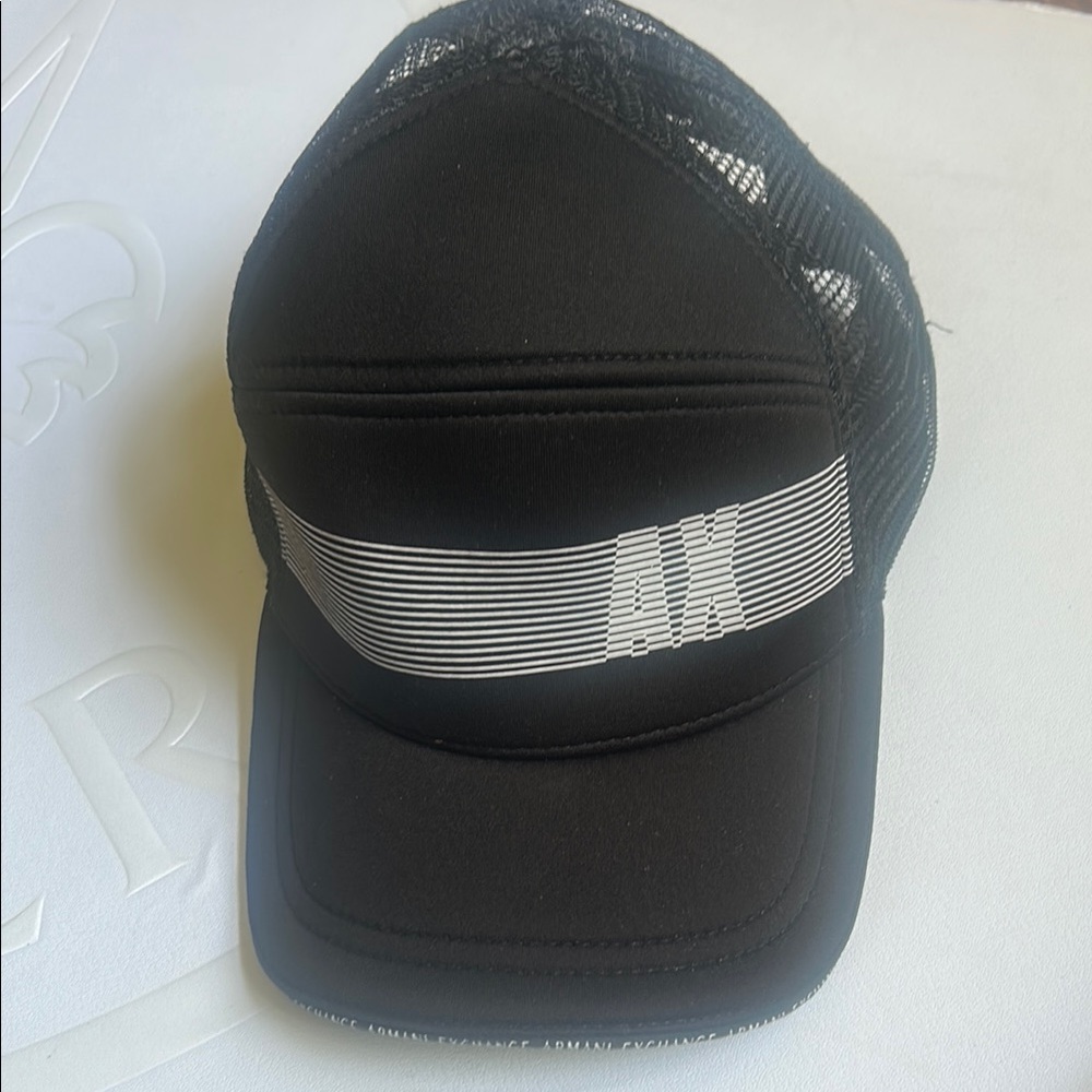 Armani Exchange Black Mesh Cap